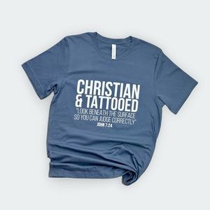 T Shirt Christian & Tattooed Size Large